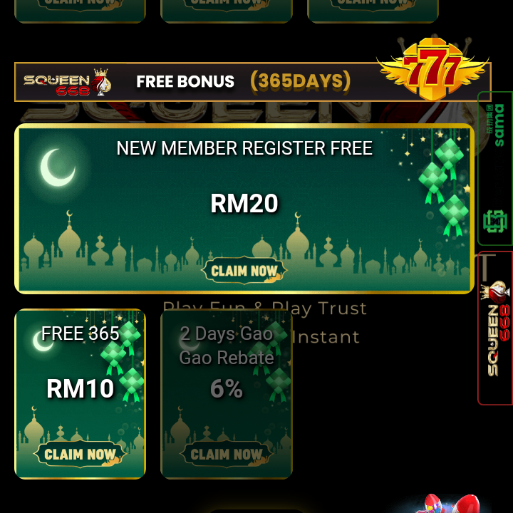 💸Percuma RM20, Tajaan (👑SQUEEN)