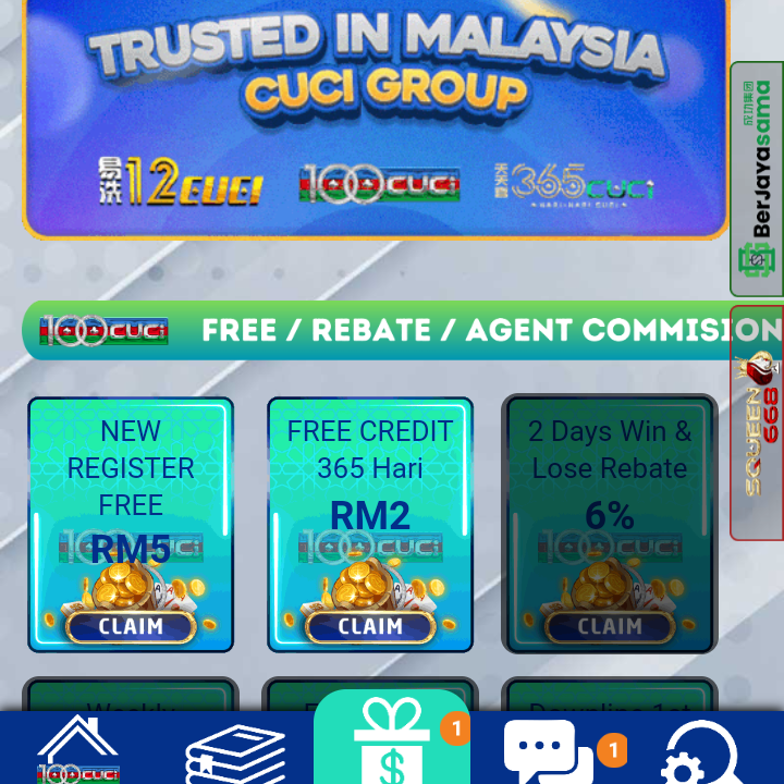 💸Percuma RM5, Tajaan(👑365cuci)