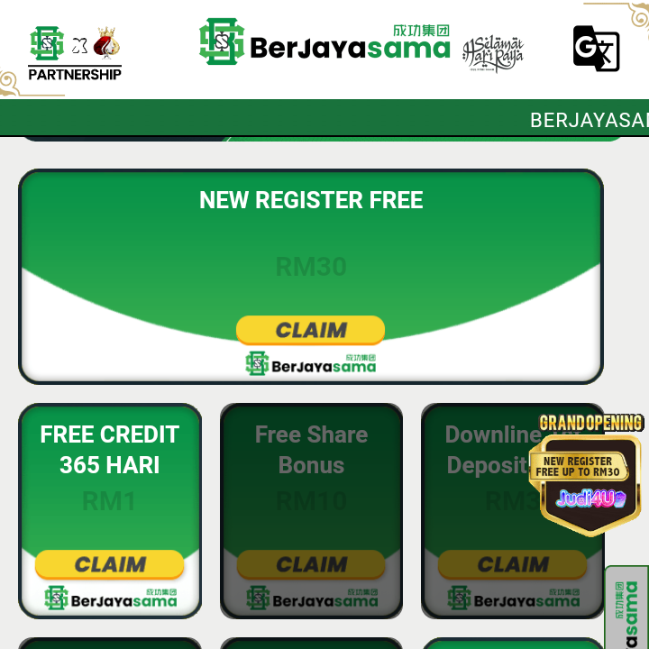 💸Percuma RM30,Tajaan(👑BERJAYASAMA)