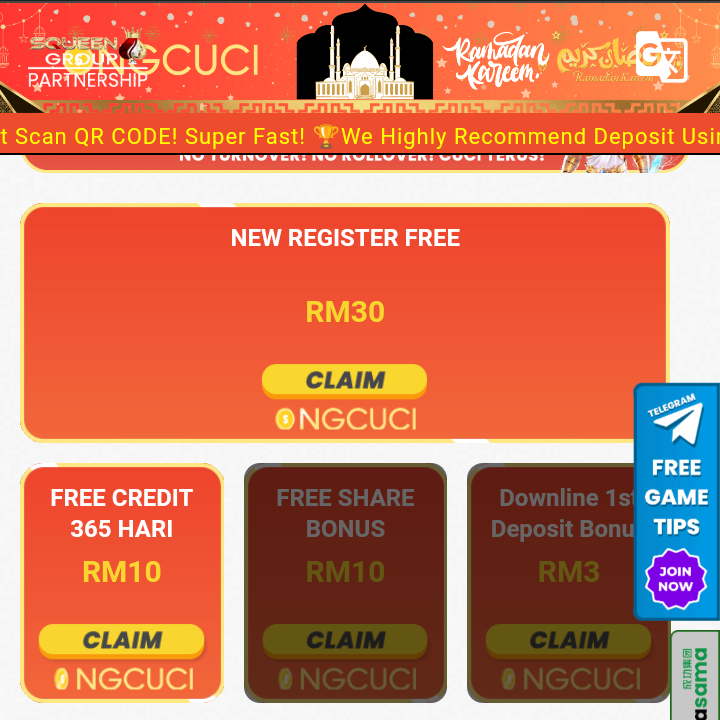 💸Percuma RM30, Tajaan(👑ONGCUCI)