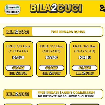 Bila2Cuci | Free Credit RM30 No Deposit | Free Credit 365Hari | Link Free Credit RM3