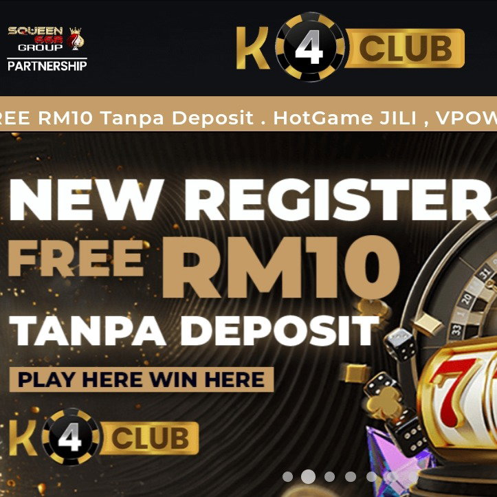 K4Club | Free Credit New Register RM10 | 365 Days Free Credit RM2 | Welcome Bonus 50% | Dijamin 1000% Trusted