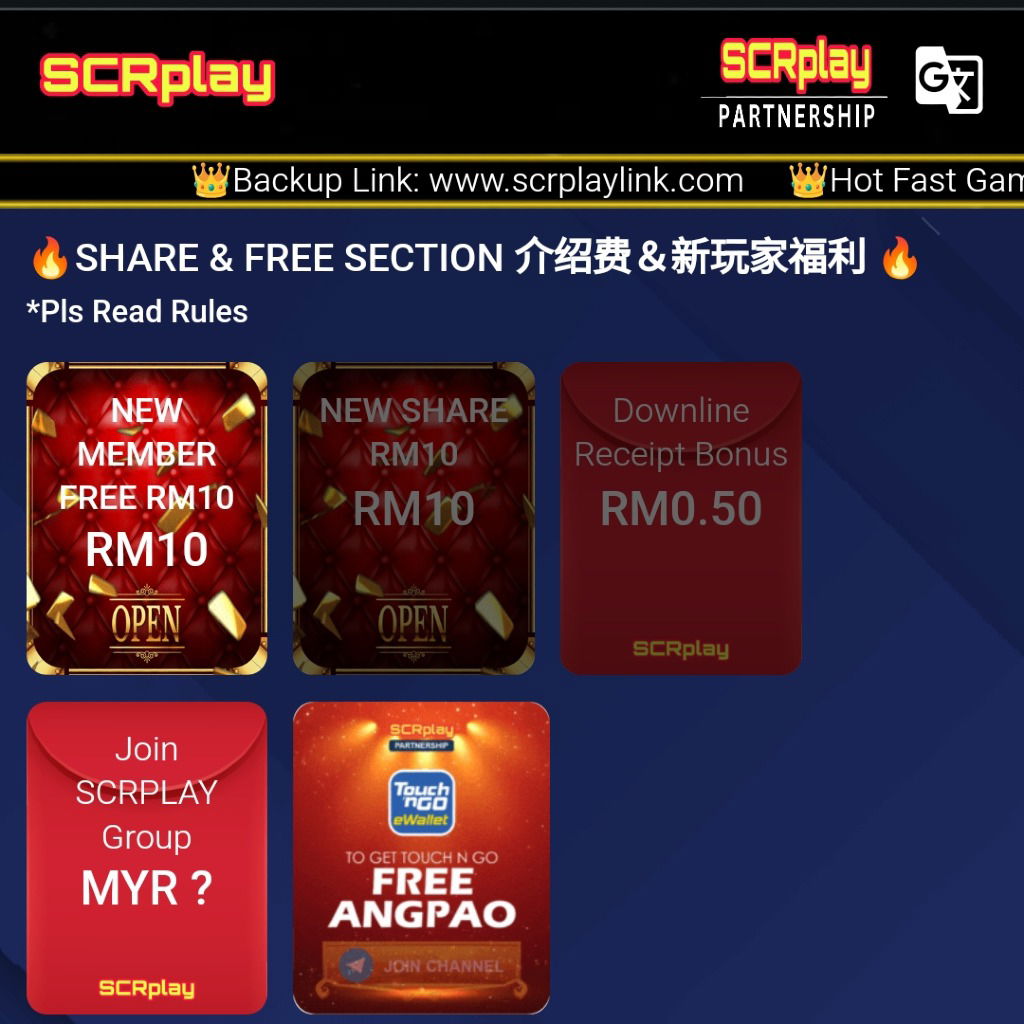 SCRplay | Premium E-Wallet (Malaysia) | Top 10 Malaysia Online Casino