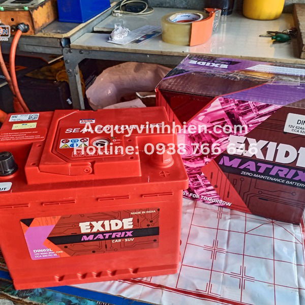 Ắc Quy EXIDE DIN62L 12V 62Ah