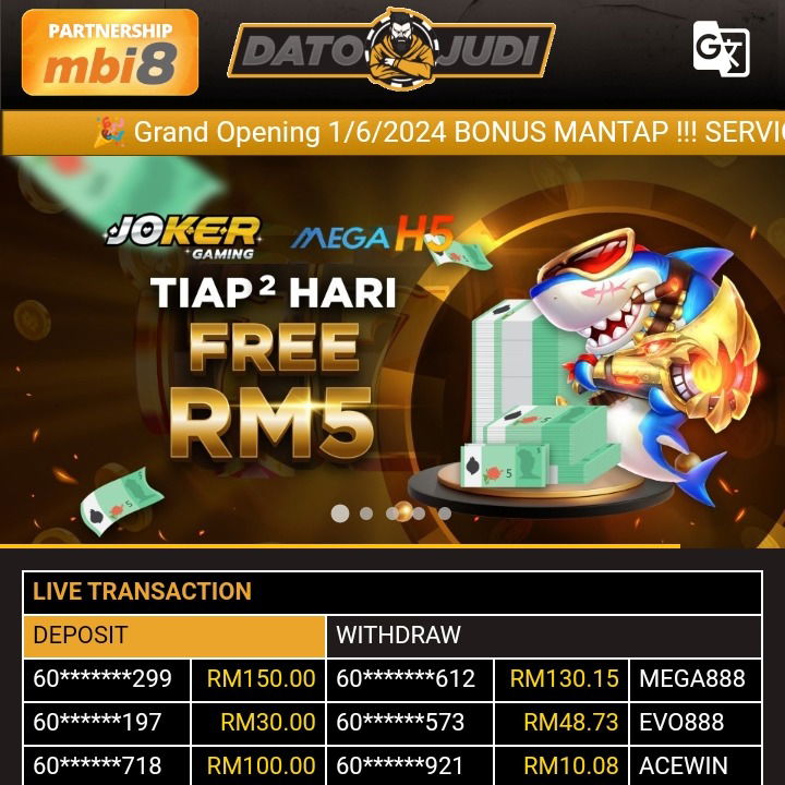 DatoJudi - Free Credit No Deposit Online Casino Malaysia