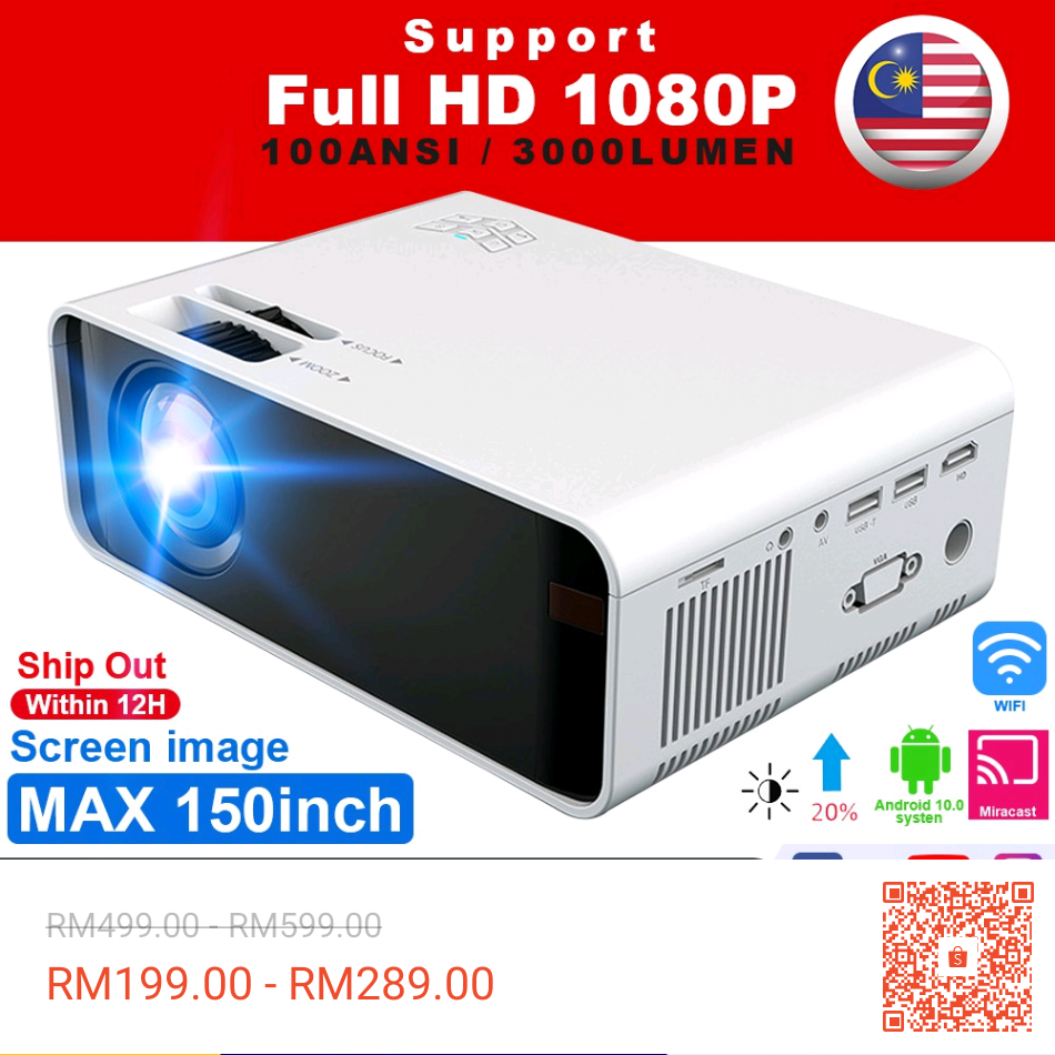 A10/W80 Mini LED Projector  