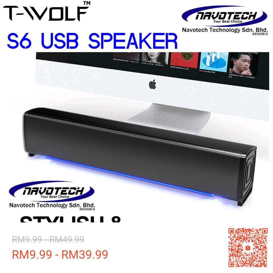 Sonixz Portable Sound Bar Speaker