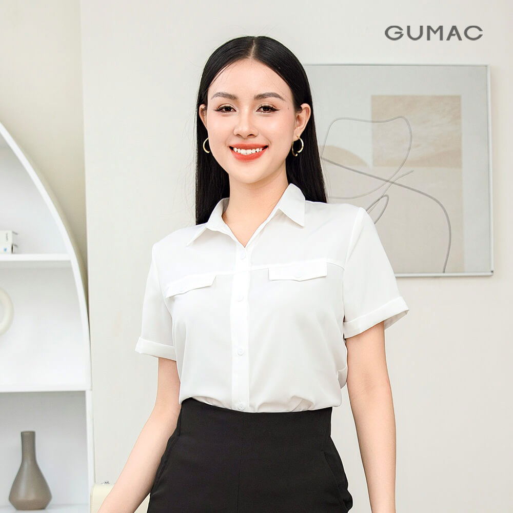 Áo sơ mi nữ tay ngắn năng động