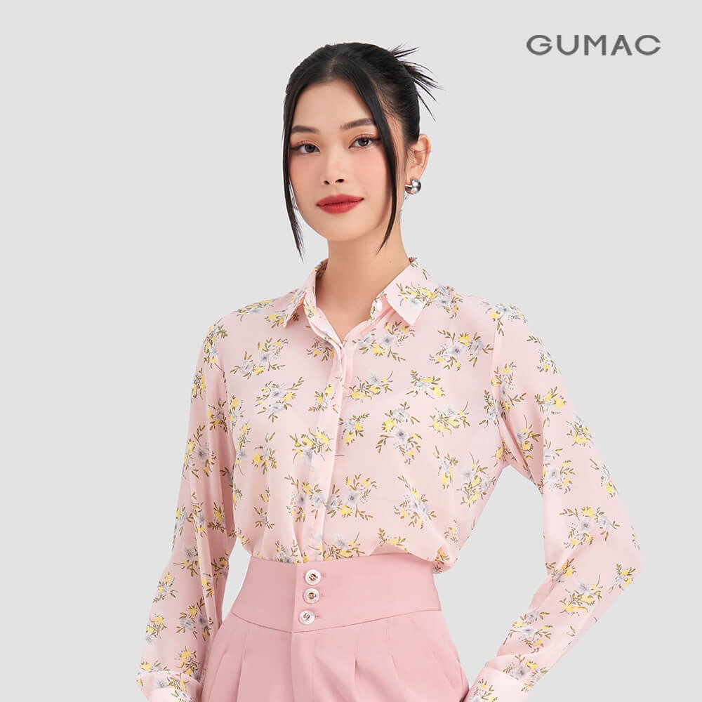 Áo sơ mi nữ họa tiết cá tính