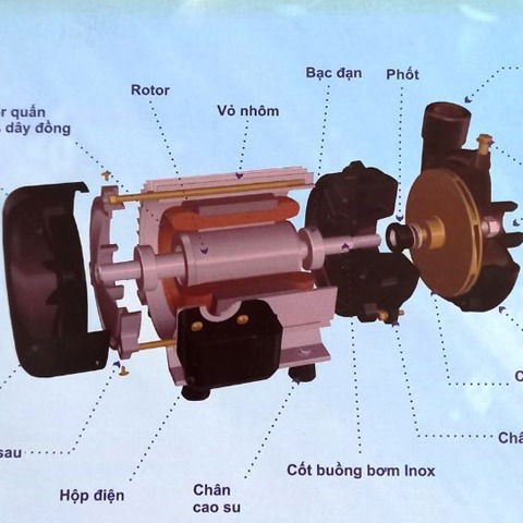 cấu tạo của máy bơm nước