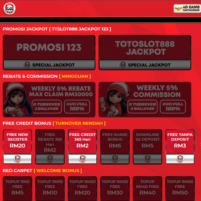 TTSLOT888 🔥 Free New Register RM 20 & Welcome Bonus 50% 🔥