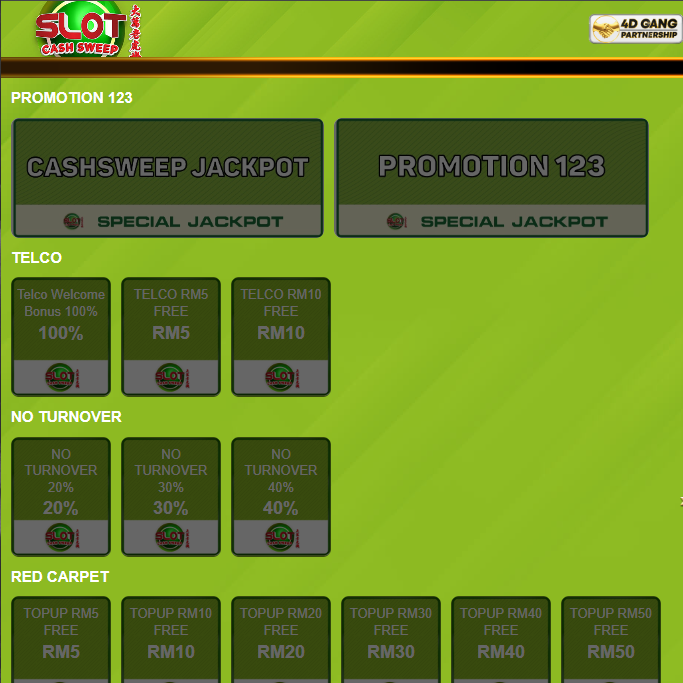 CASHSWEEP888 🔥 Free New Register RM 6 & Welcome Bonus 50% 🔥