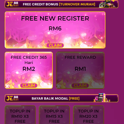 JESLOT88  🔥 Free New Register RM 6 & Welcome Bonus 50% 🔥