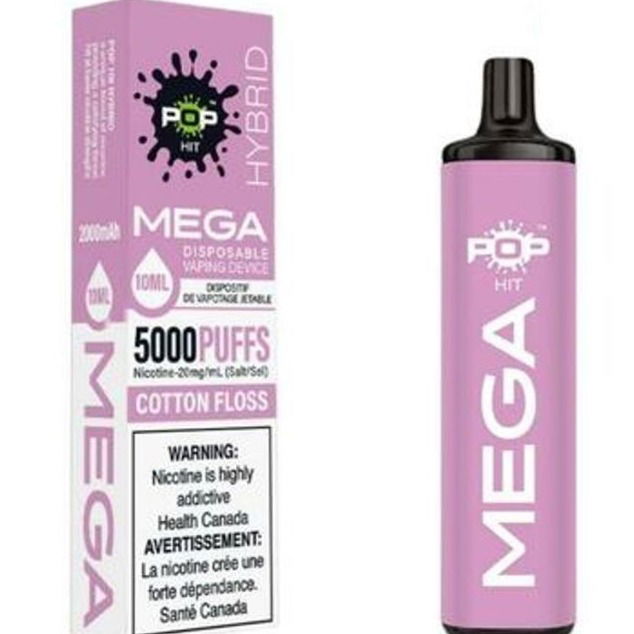 Pop Hybrid Mega 5000 Puff Disposable Vape Device - 10ct