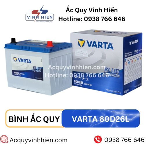 Ắc Quy VARTA 80D26L (12V-75AH)