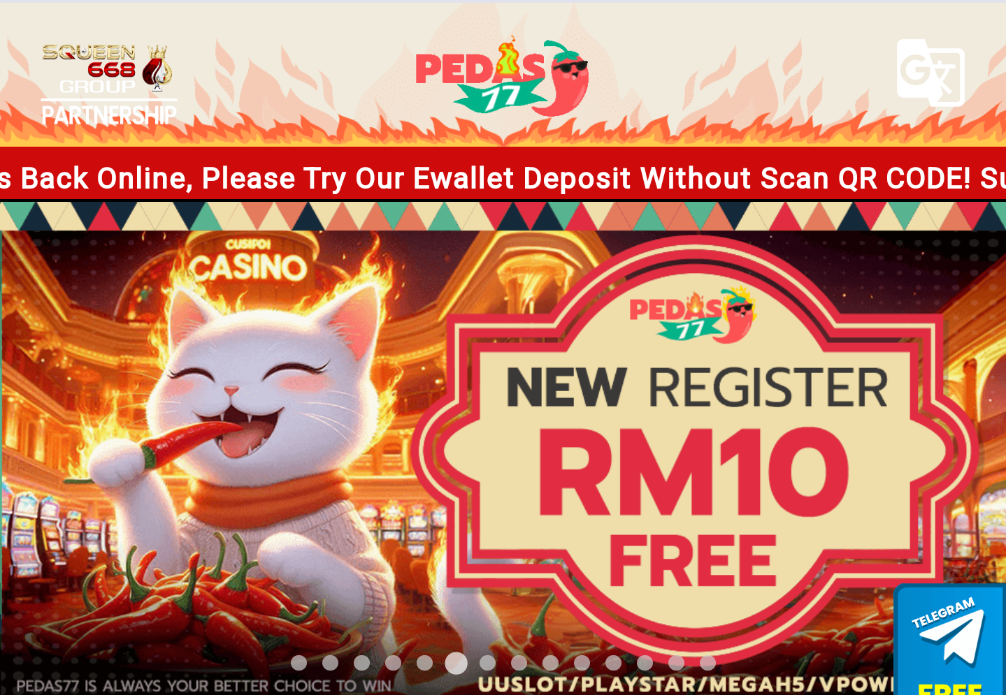 Trusted👍🏻✨PEDAS77✨ 🔥Free Credit RM10 & Welcome Bonus 50%🔥