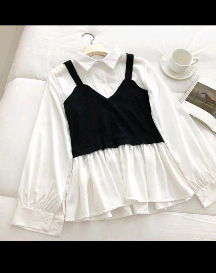 Blouse White & Black Ardila