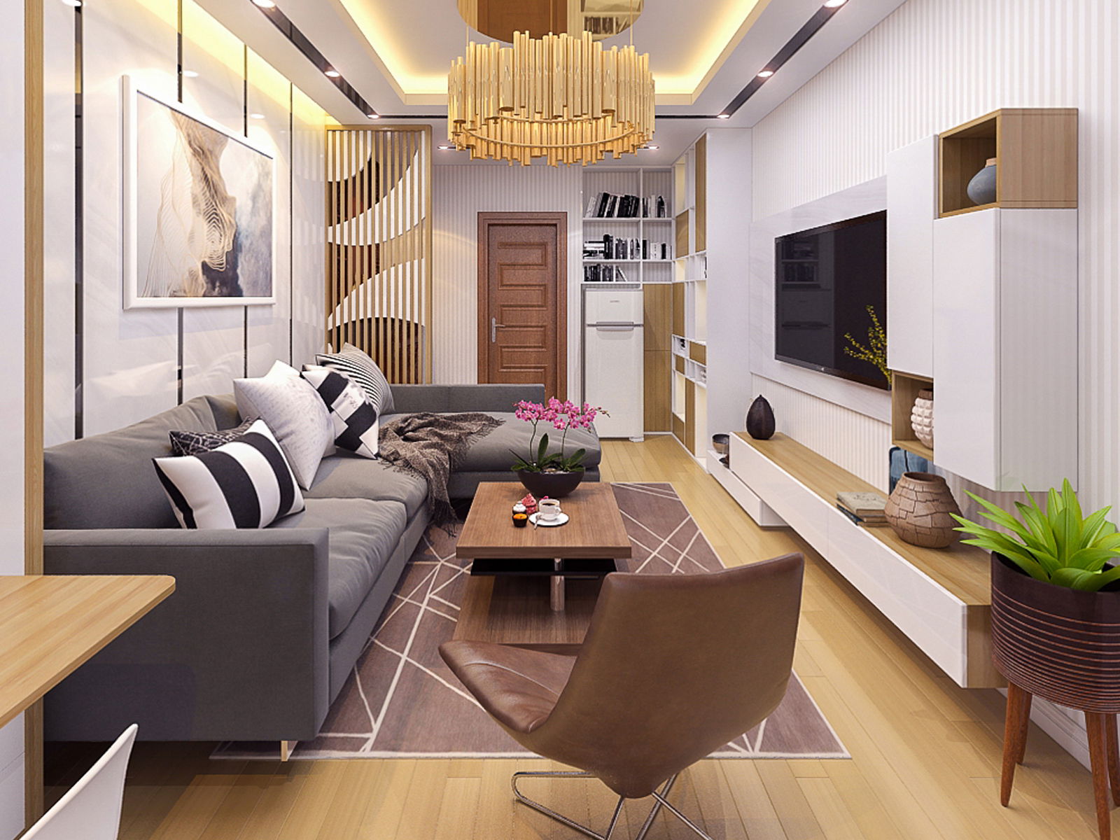 100 Thiết Kế Nội Thất Phòng Khách Nhà Ống Đẹp, Có 1-0-2