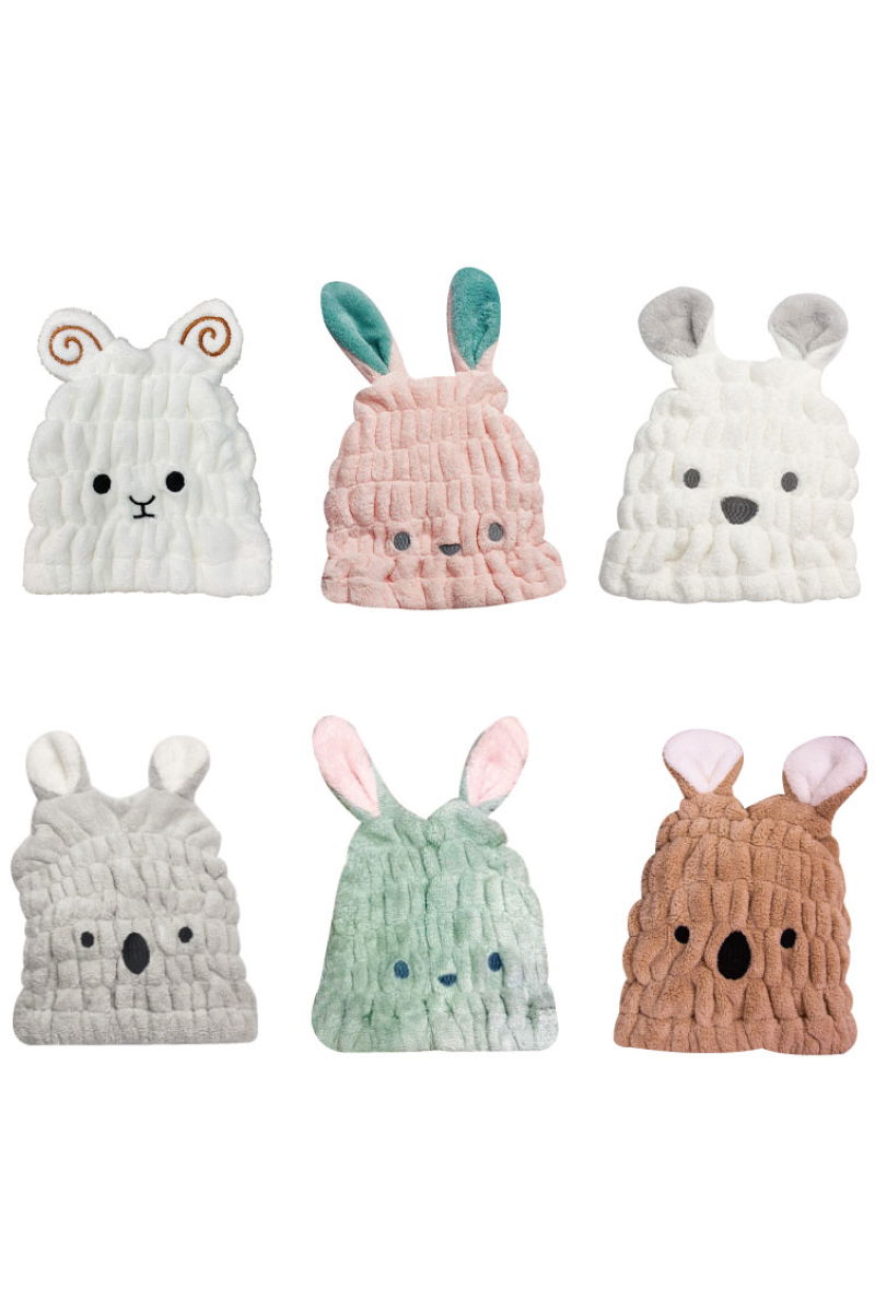 懶人必備-超可愛動物乾髮帽