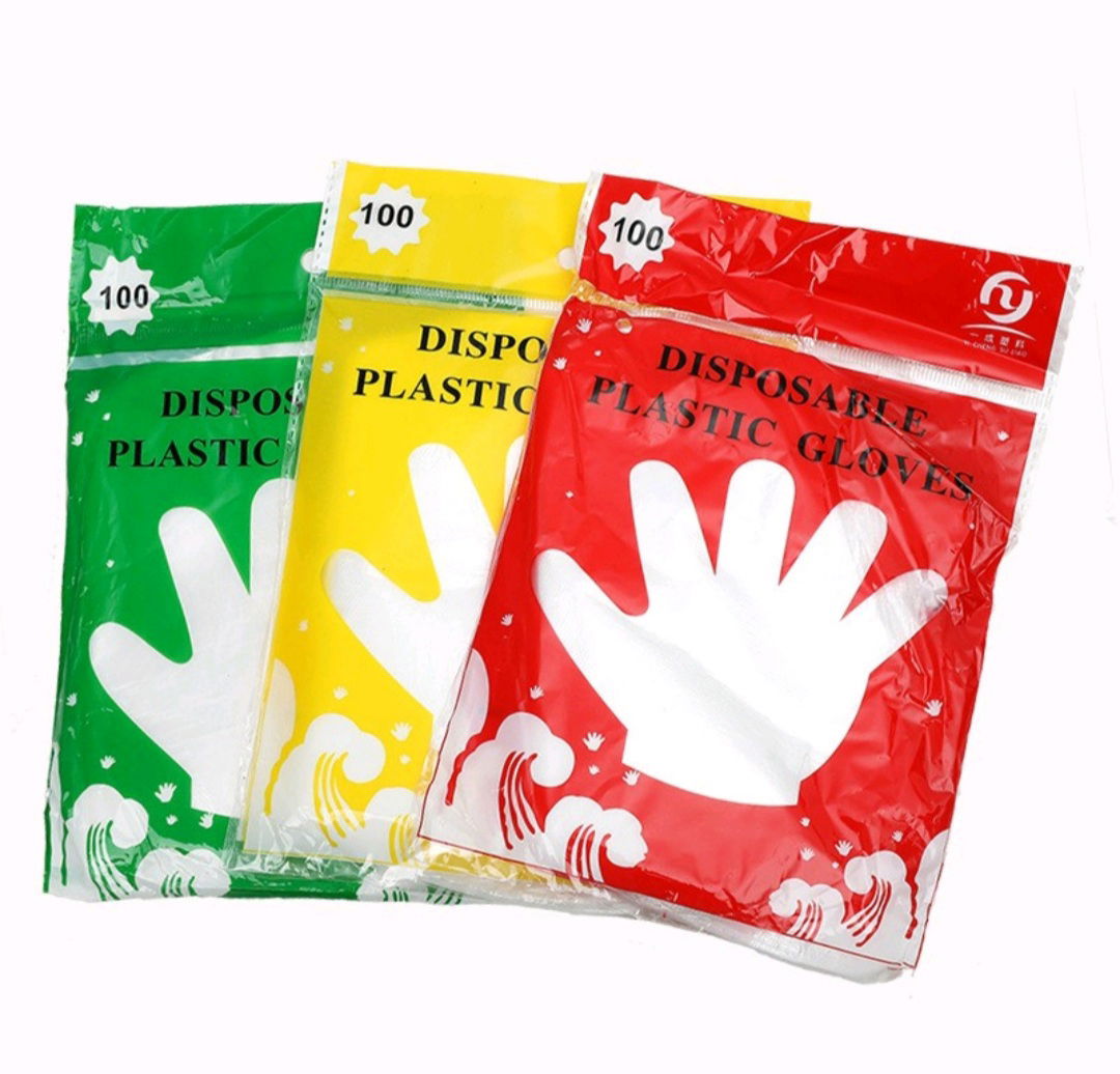 5. Sarung tangan plastik 