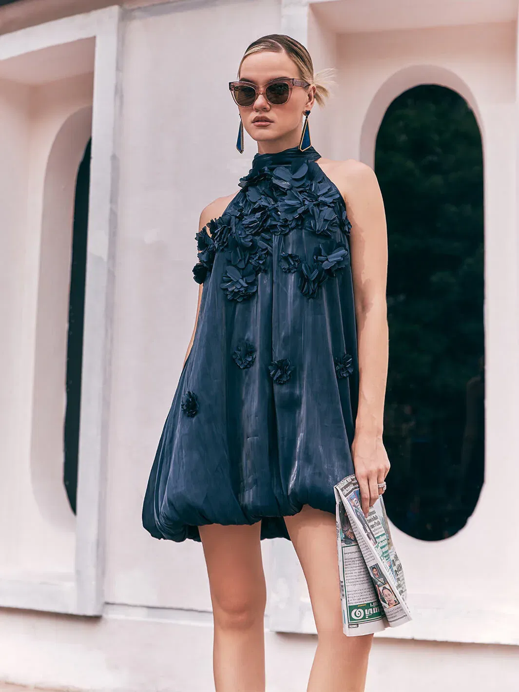 Manhattan Organza Applique Floral Dress