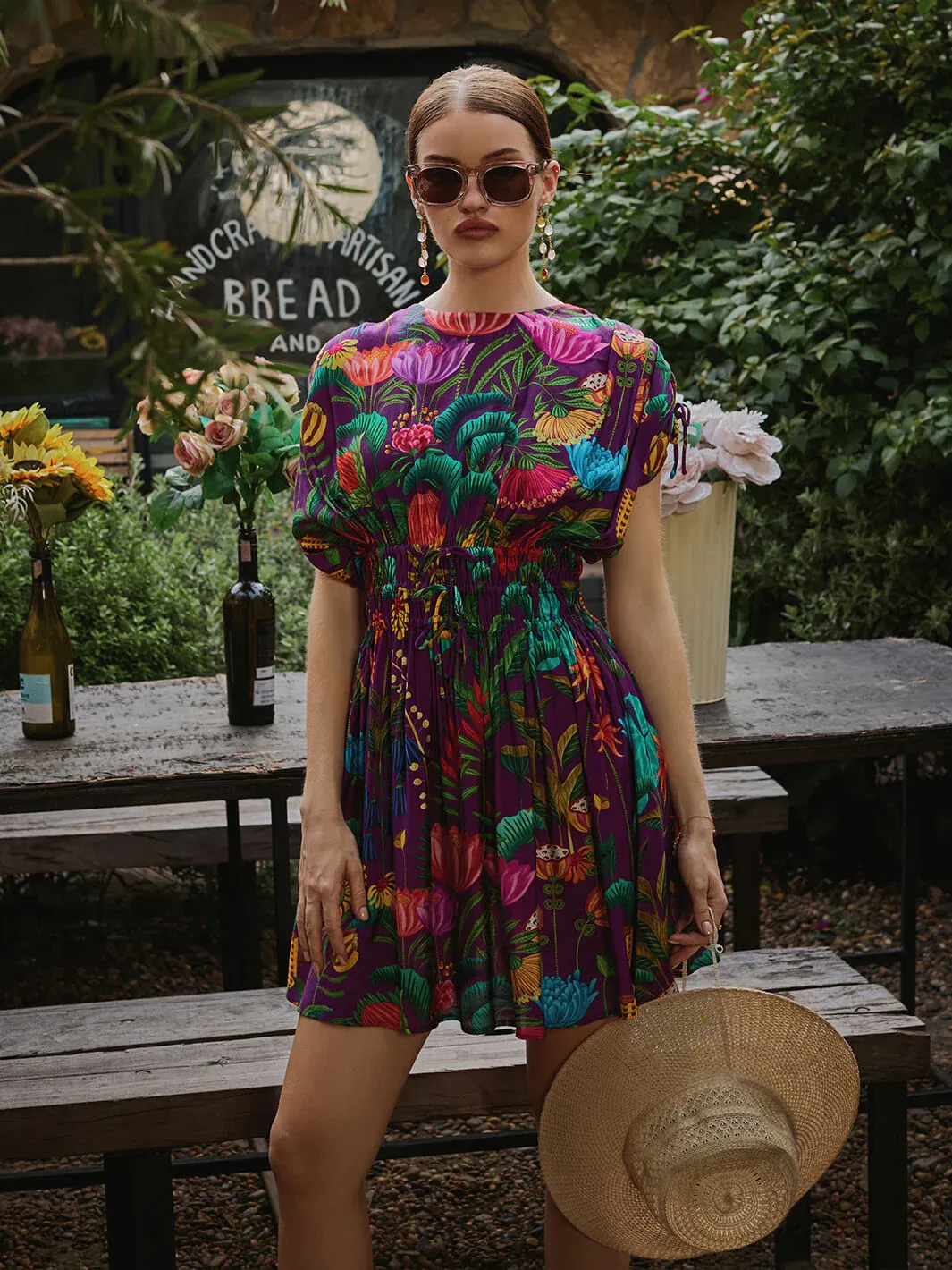 Botanical Garden Floral Print Short dress