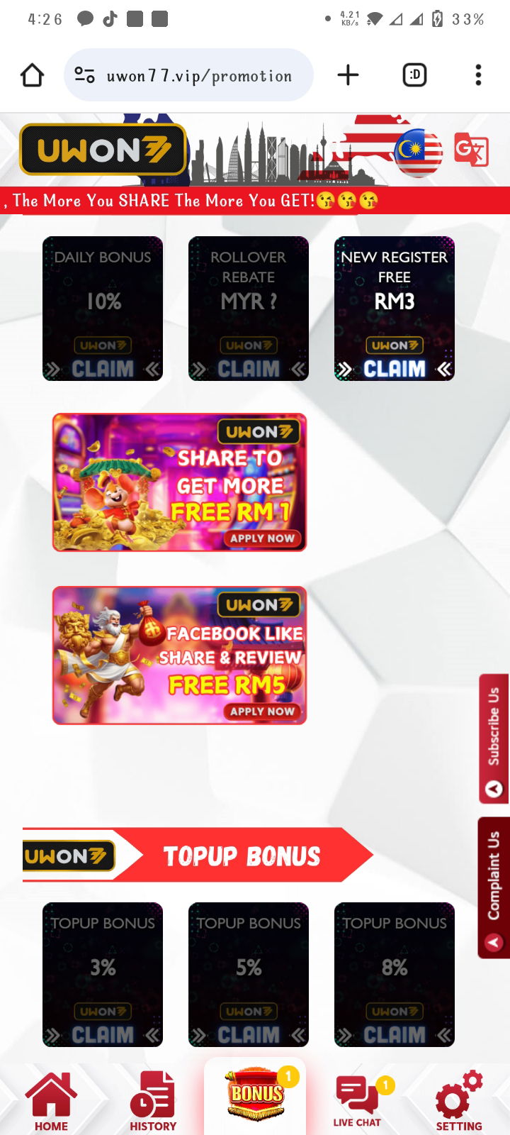 UWON77 | Asia Biggest Online Casino&#xA0;|&#xA0;Slot&#xA0;Game&#xA0;|&#xA0;Live&#xA0;Casino | SportBook | Poker