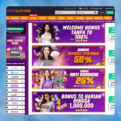 Bonus Deposit 100% Starslots88