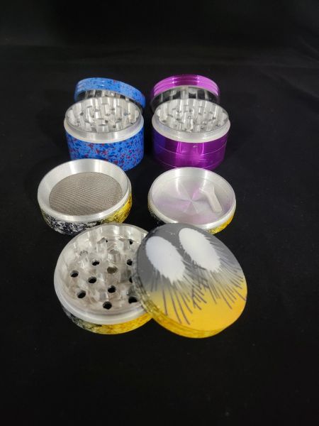 Extra Large Herb Grinder with Kief Catcher with Assorted Design